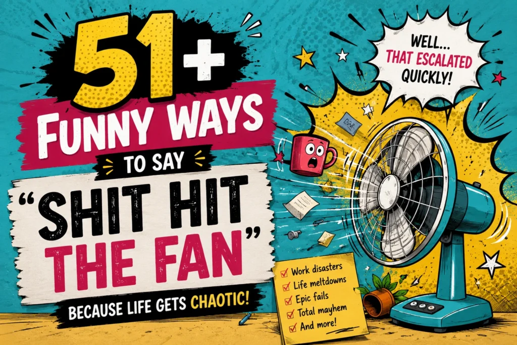 funny ways to say shit hit the fan