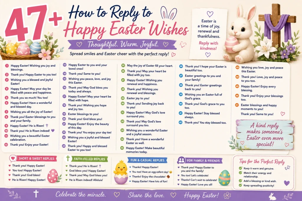 how to reply to happy easter wishes