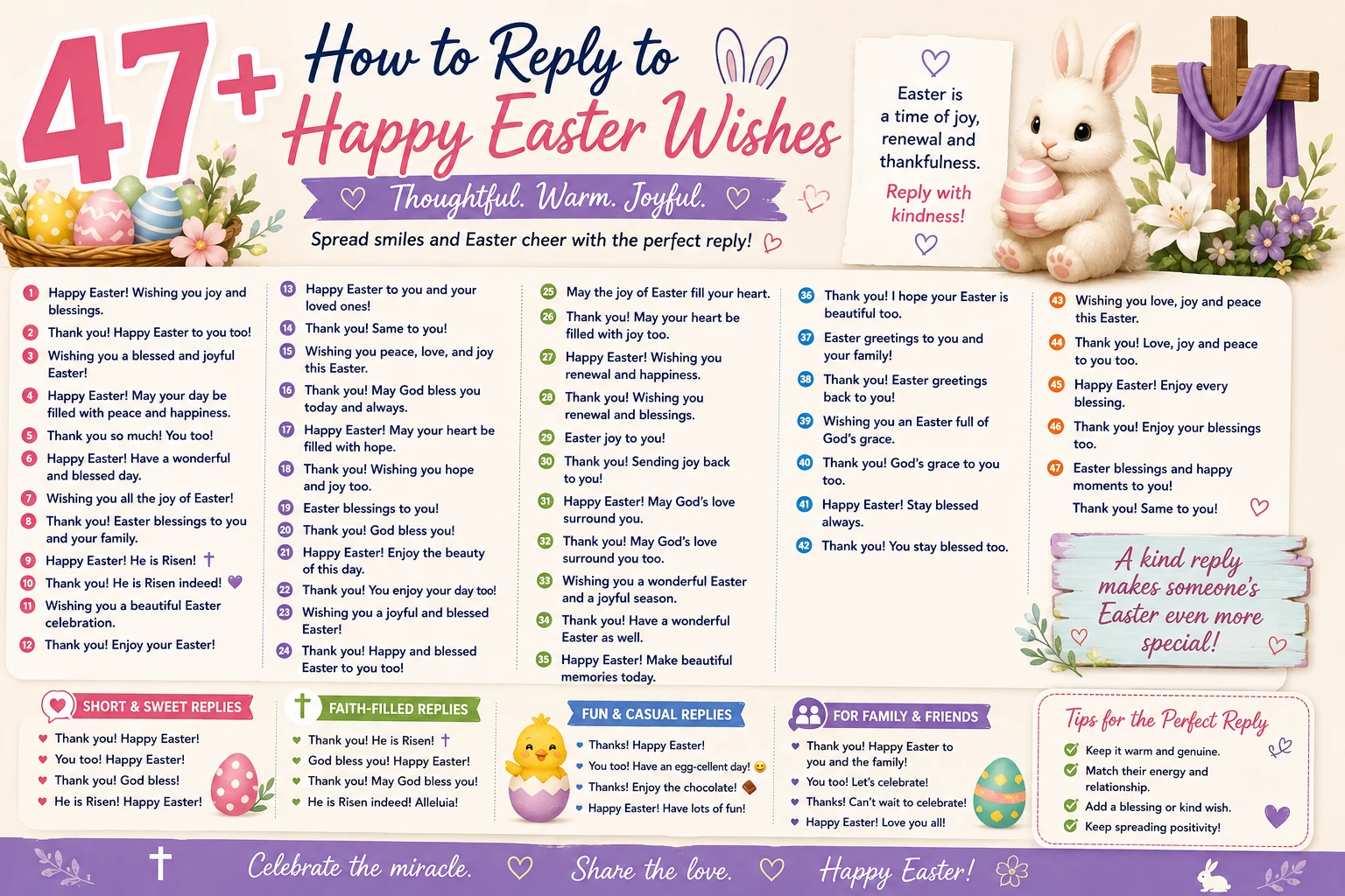 how to reply to happy easter wishes