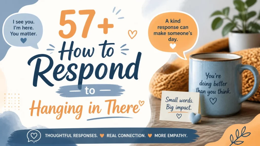 how to respond to hanging in there