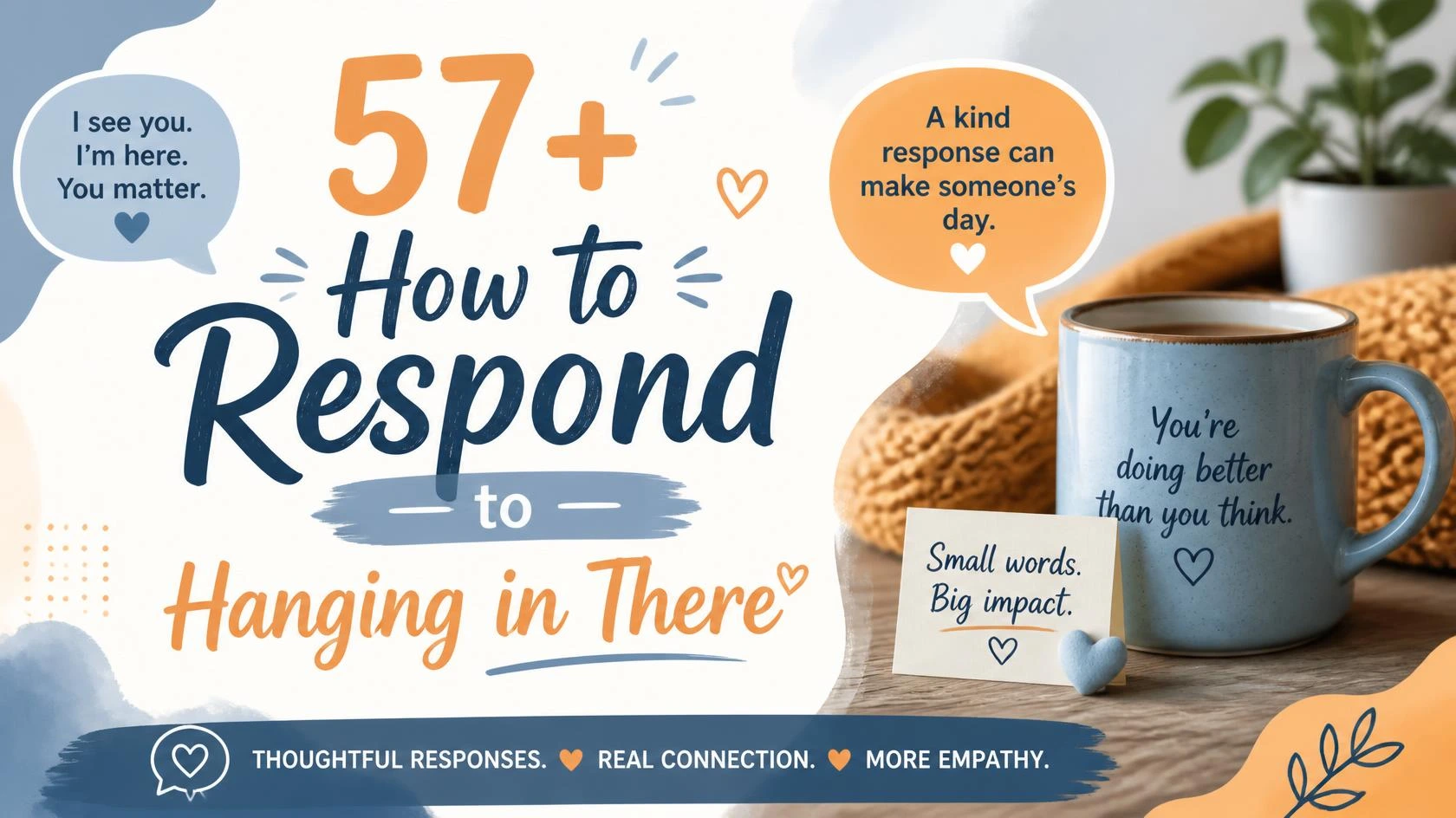 how to respond to hanging in there