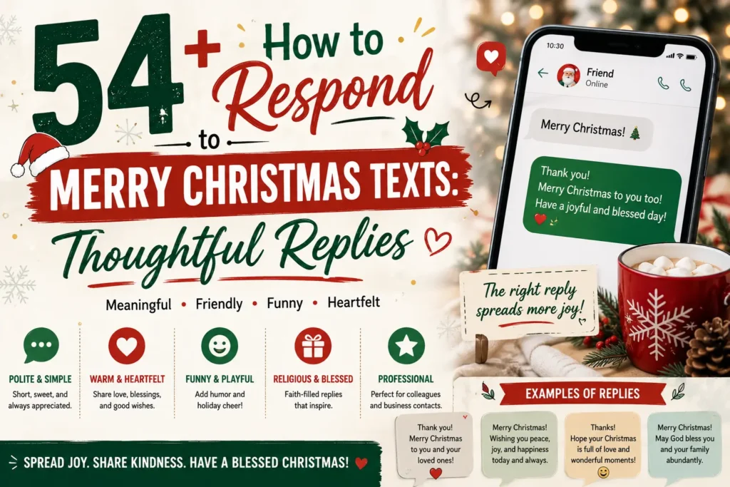 how to respond to merry christmas texts