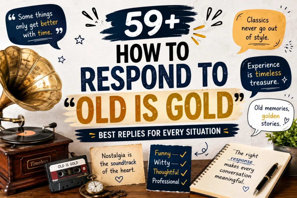 how to respond to old is gold