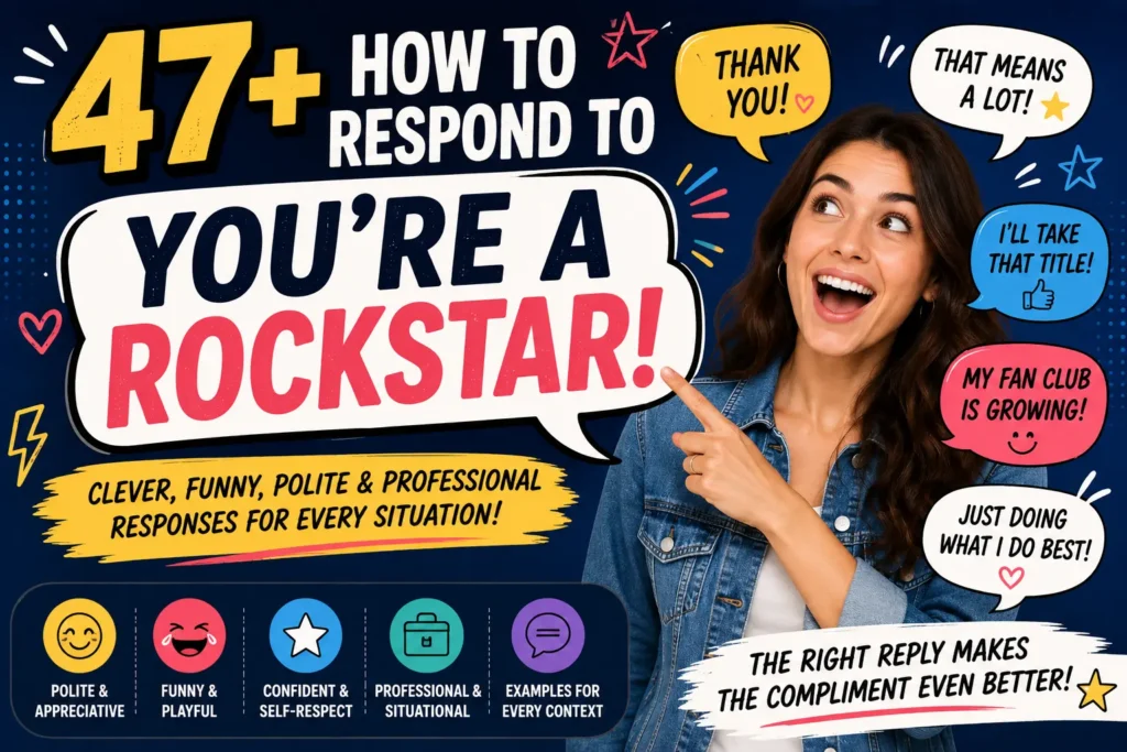 how to respond to youre a rockstar