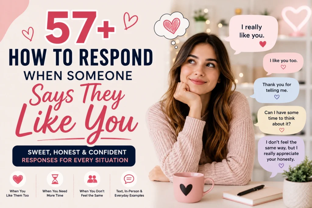 how to respond when someone says they like you