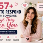 how to respond when someone says they like you