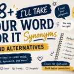 ill take your word for it synonyms