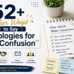 other ways to say apologies for the confusion
