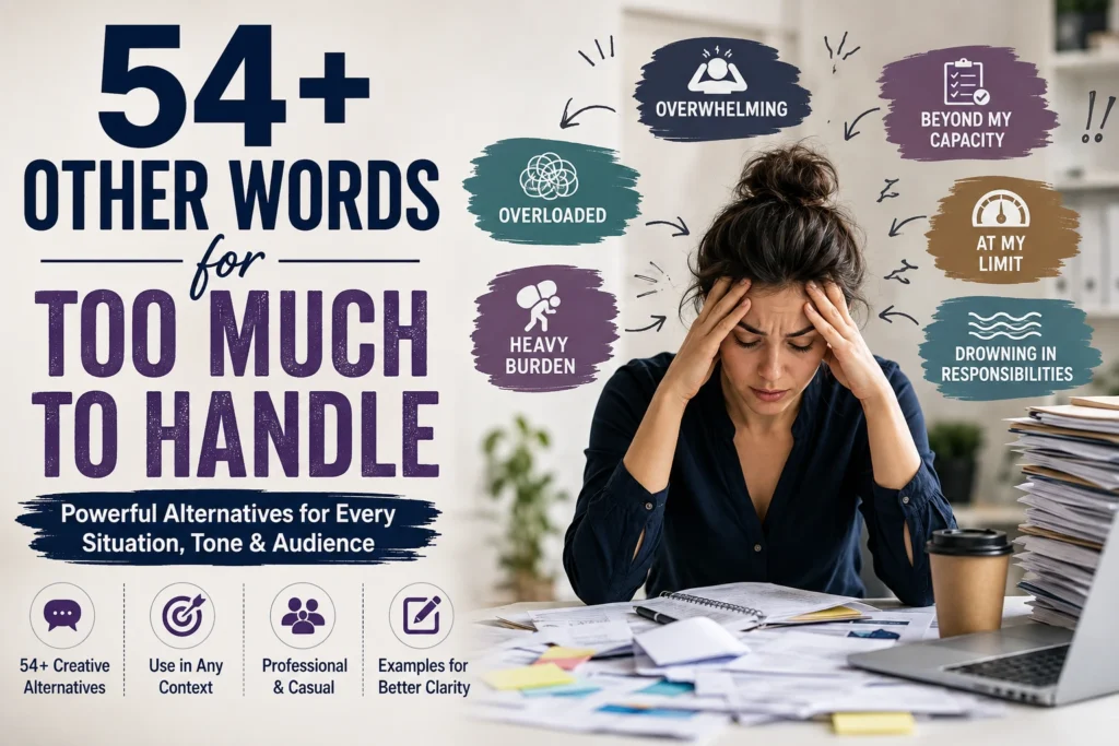 other words for too much to handle