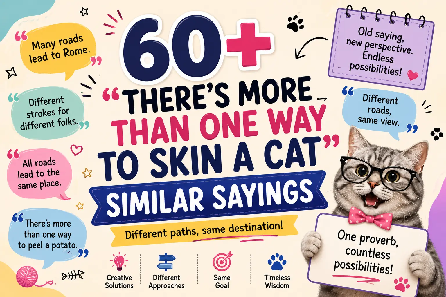theres more than one way to skin a cat similar sayings