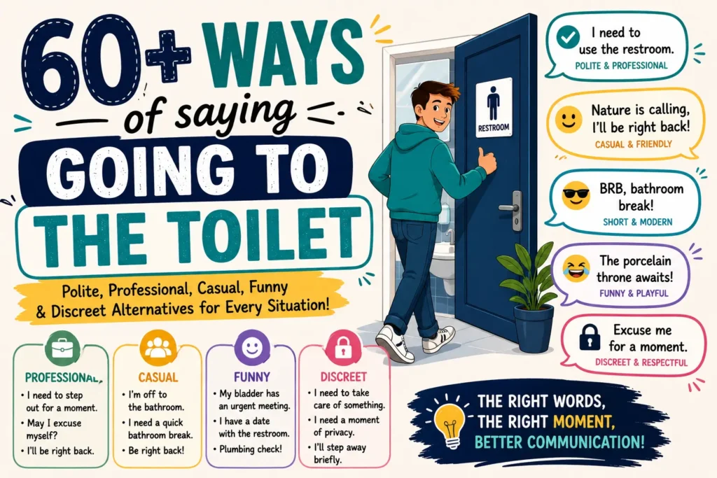 ways of saying going to the toilet
