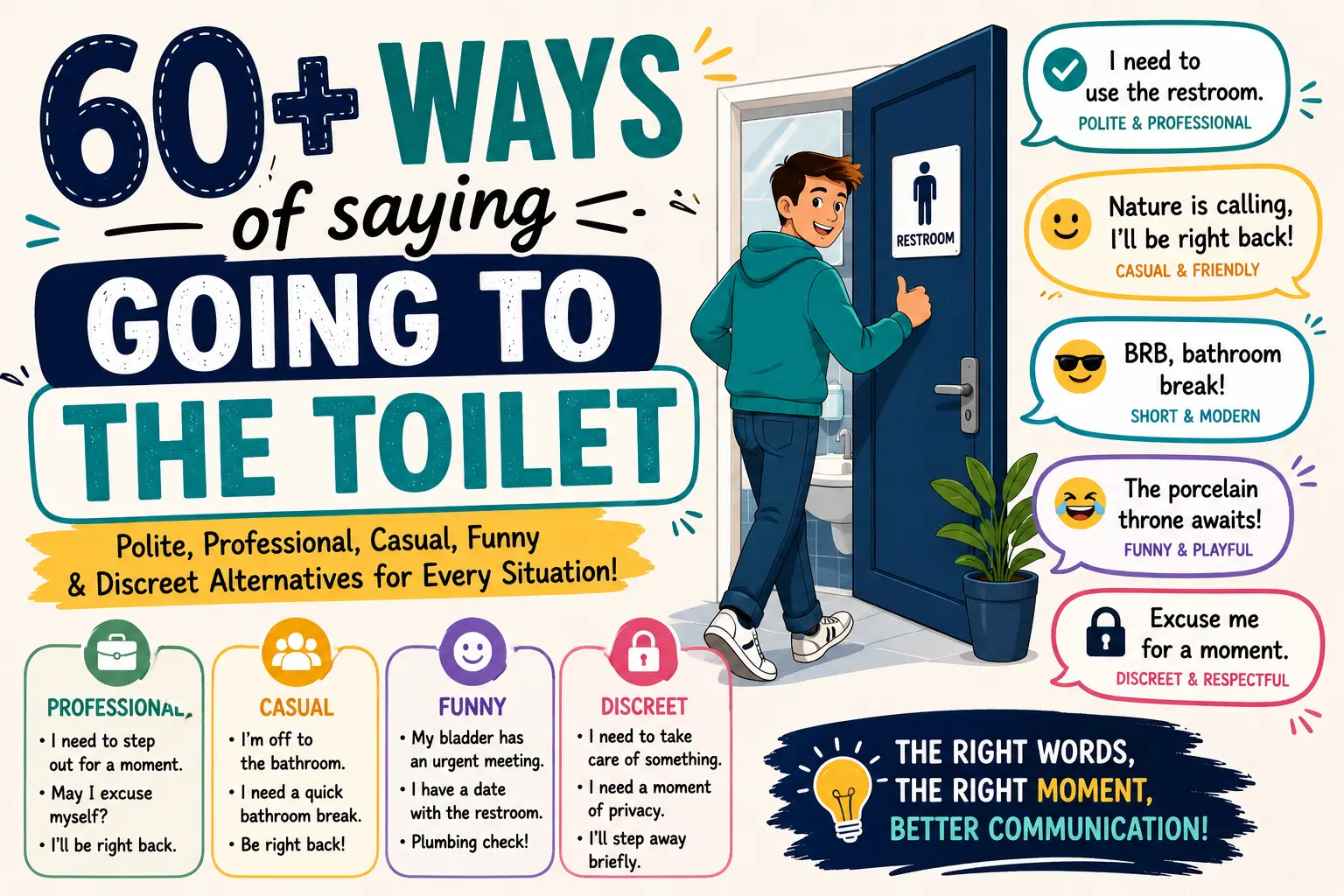 ways of saying going to the toilet