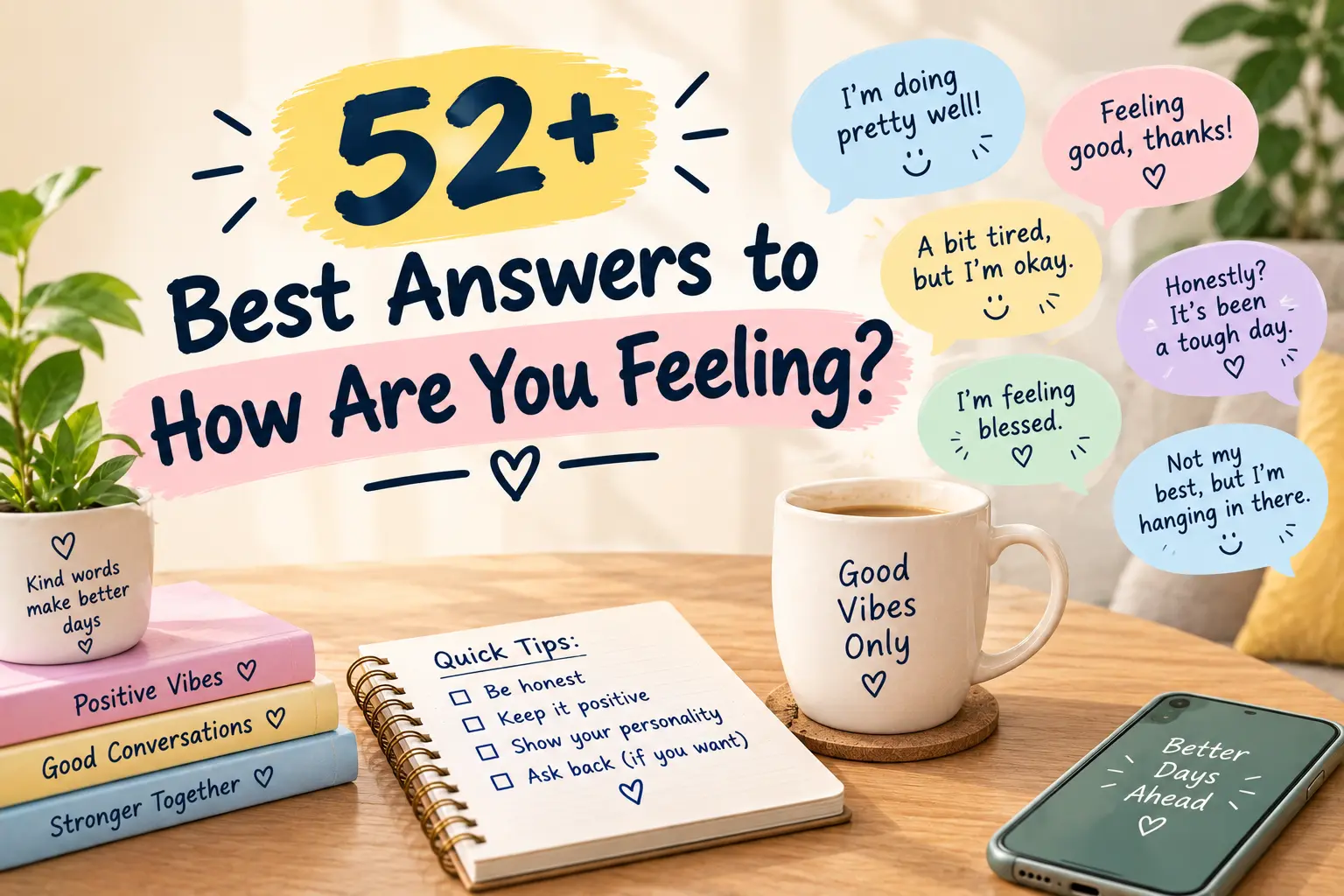 best answers to how are you feeling