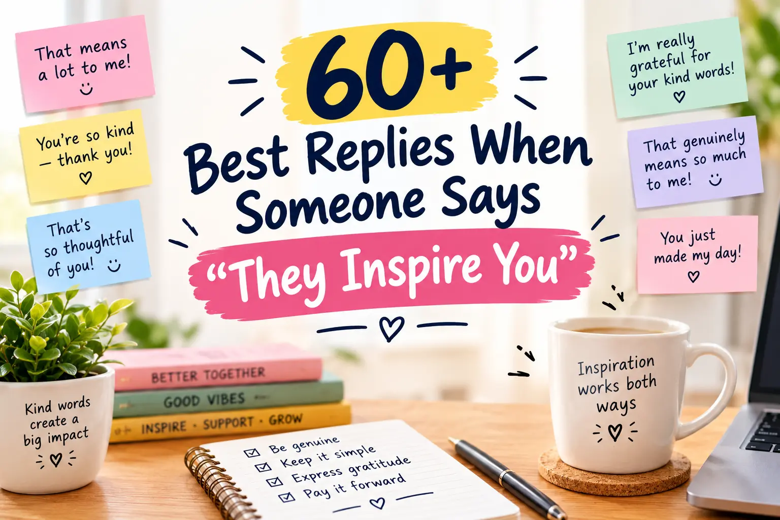 best replies when someone says you inspire them