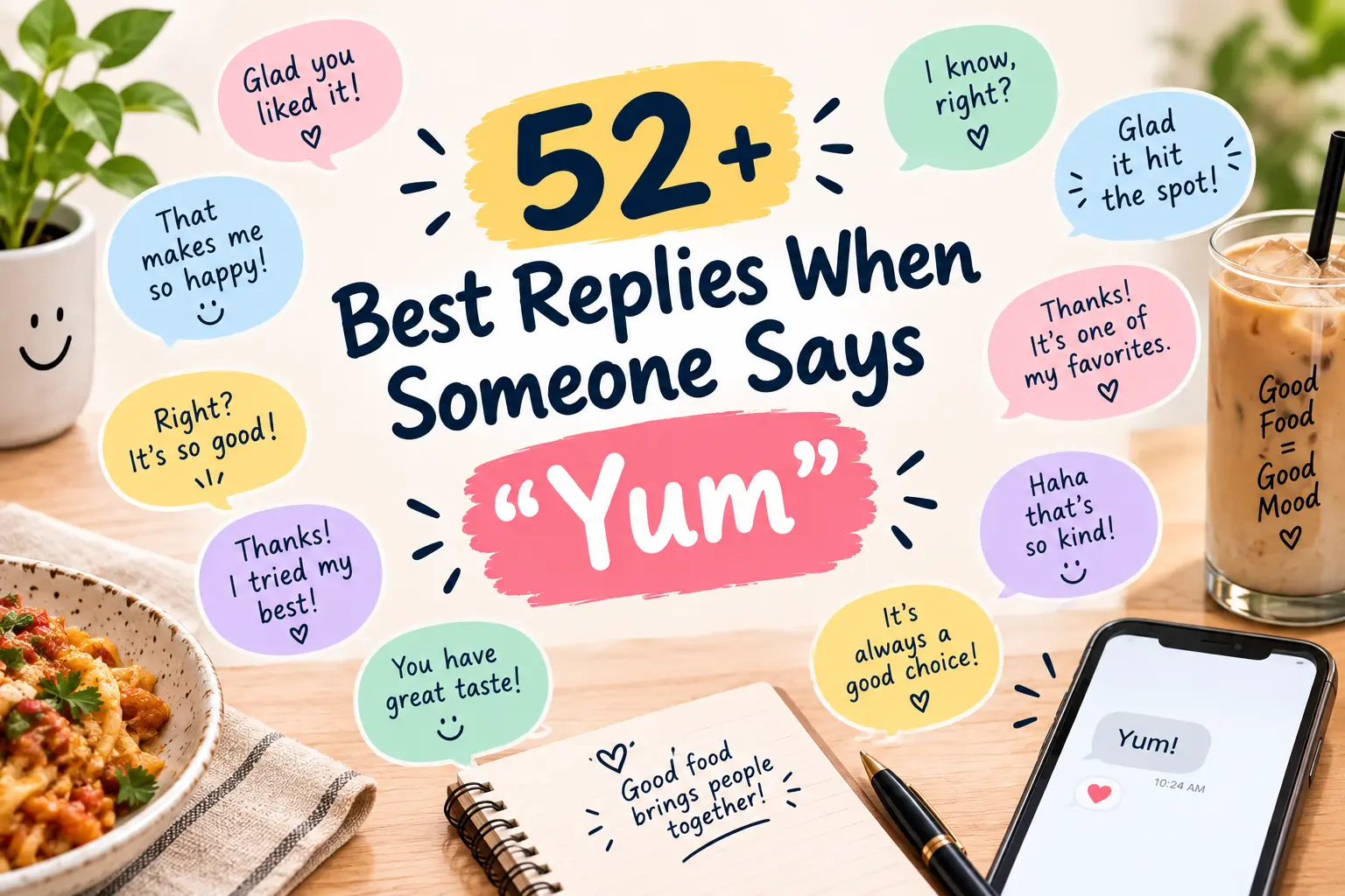 best replies when someone says yum