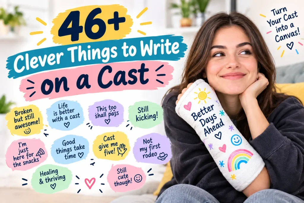 clever things to write on a cast