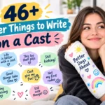 clever things to write on a cast