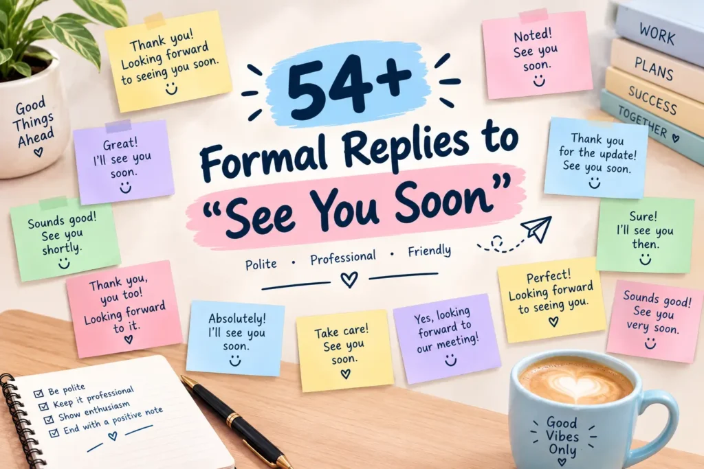 formal replies to see you soon
