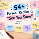 formal replies to see you soon