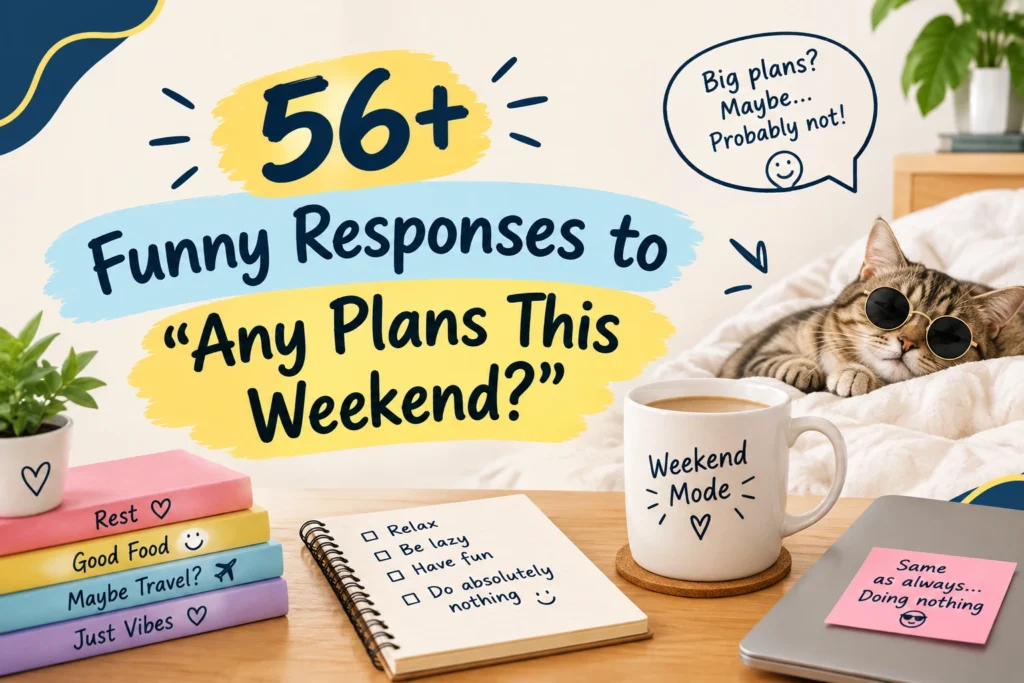 funny responses to any plans this weekend