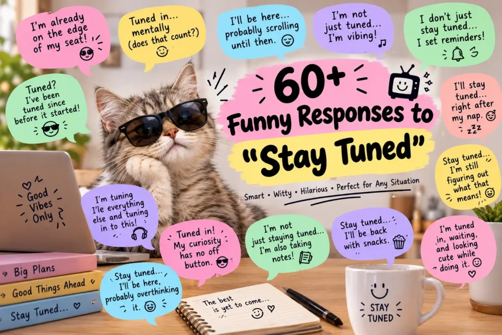 funny responses to stay tuned