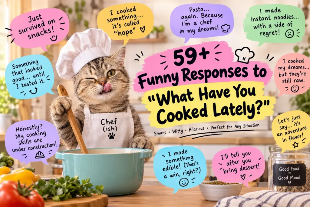 funny responses to what have you cooked lately