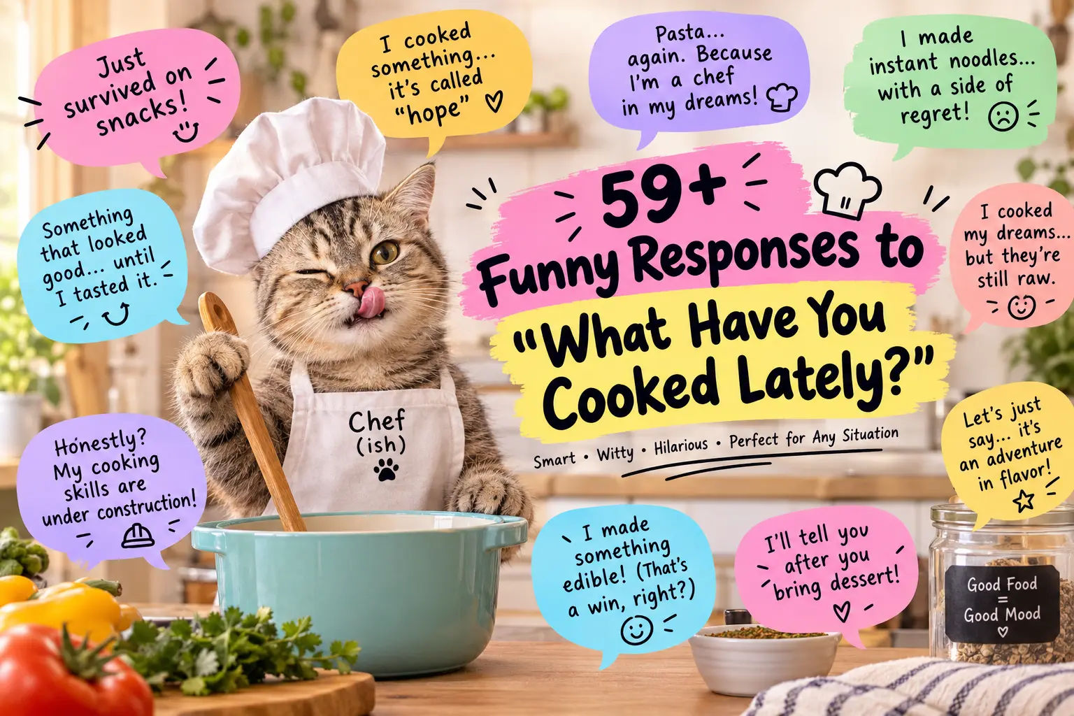 funny responses to what have you cooked lately