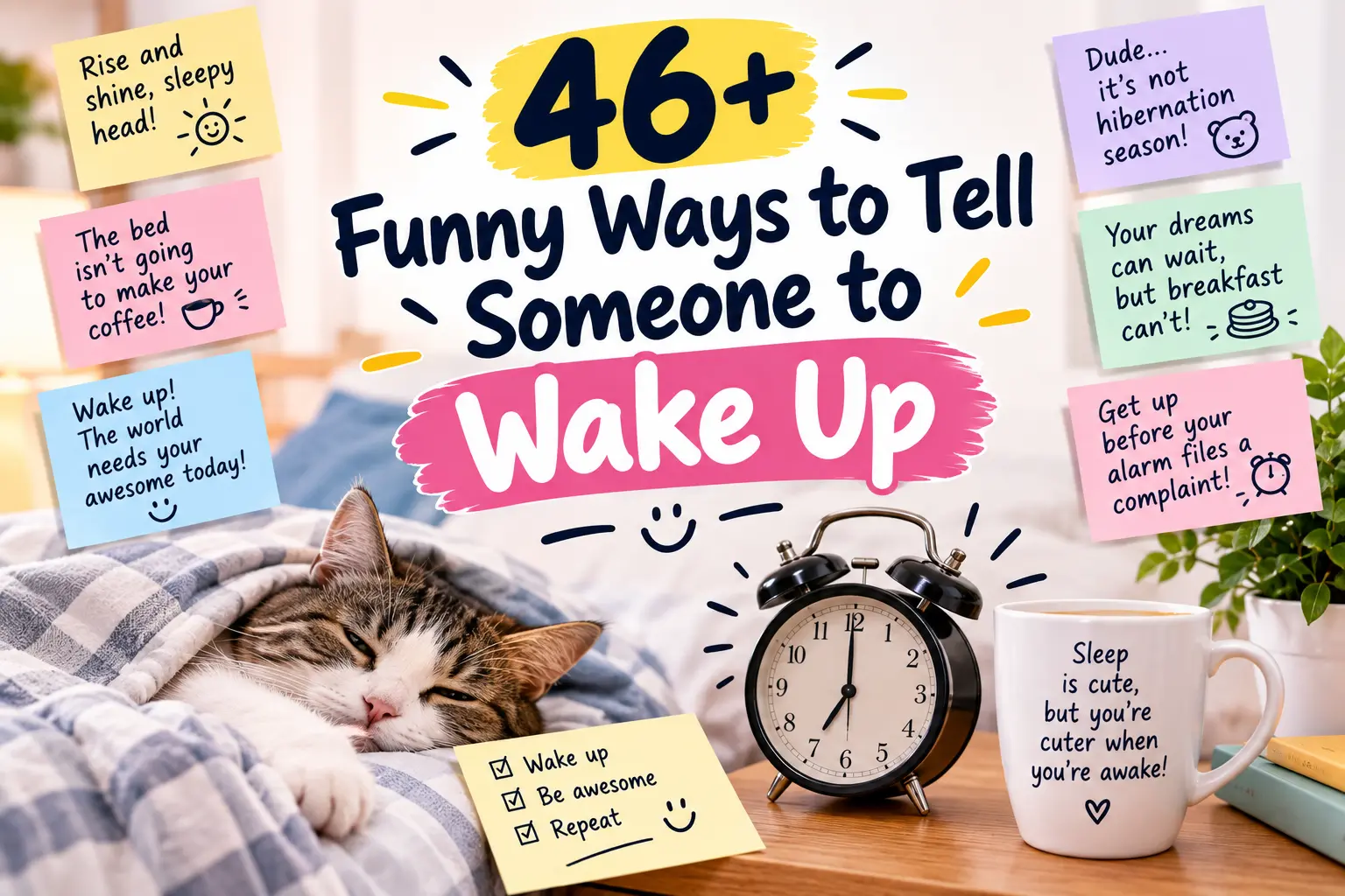 funny ways to tell someone to wake up