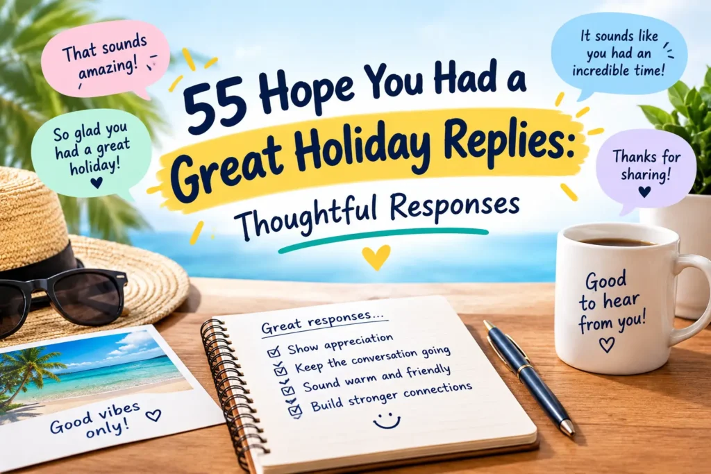 hope you had a great holiday replies