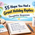hope you had a great holiday replies