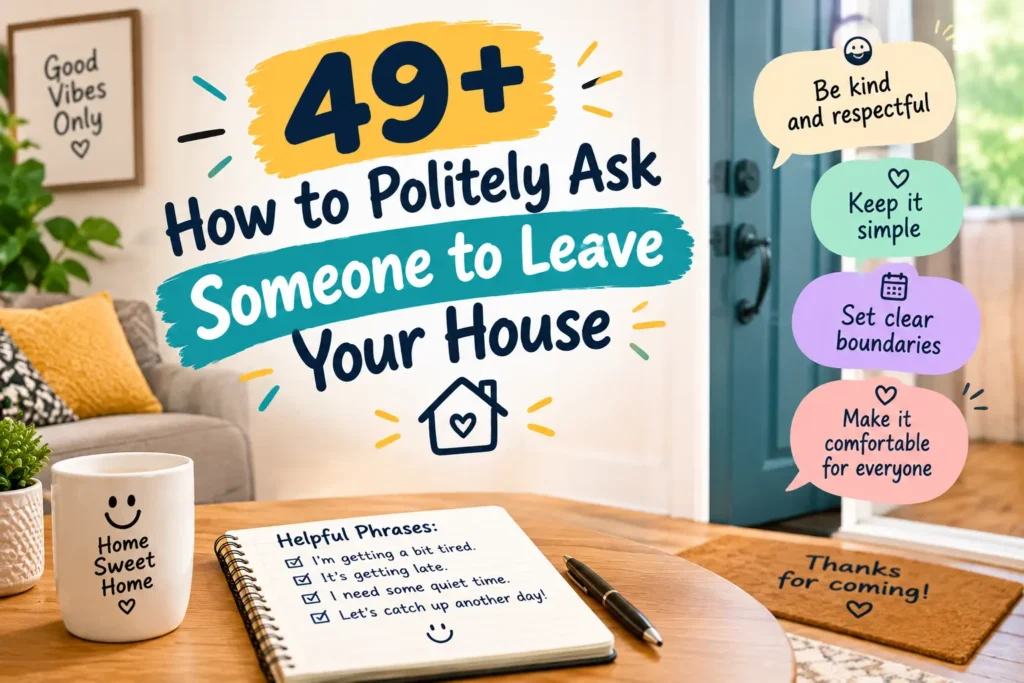 how to politely ask someone to leave your house