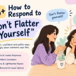 how to respond to dont flatter yourself