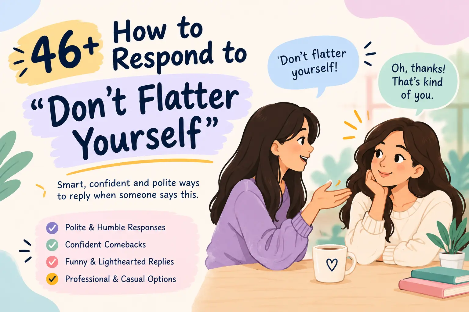 how to respond to dont flatter yourself
