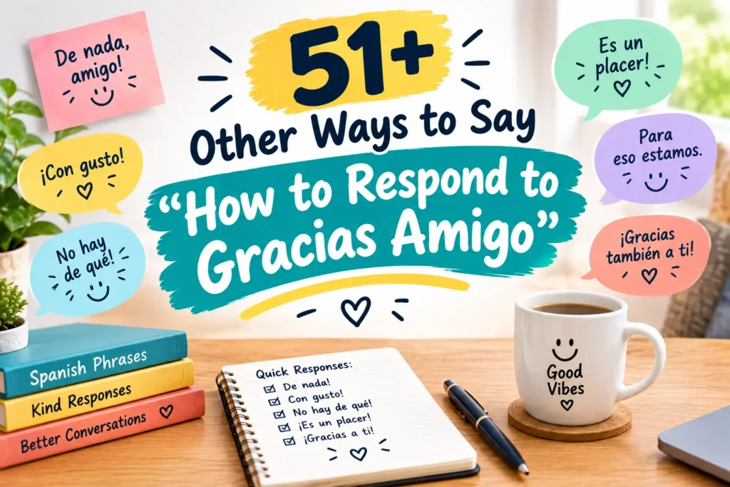 how to respond to gracias amigo
