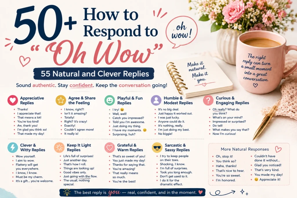 how to respond to oh wow