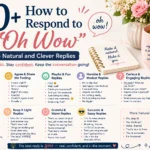 how to respond to oh wow