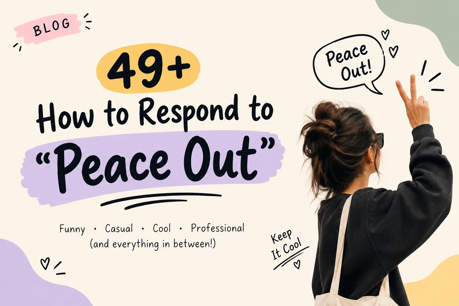 how to respond to peace out
