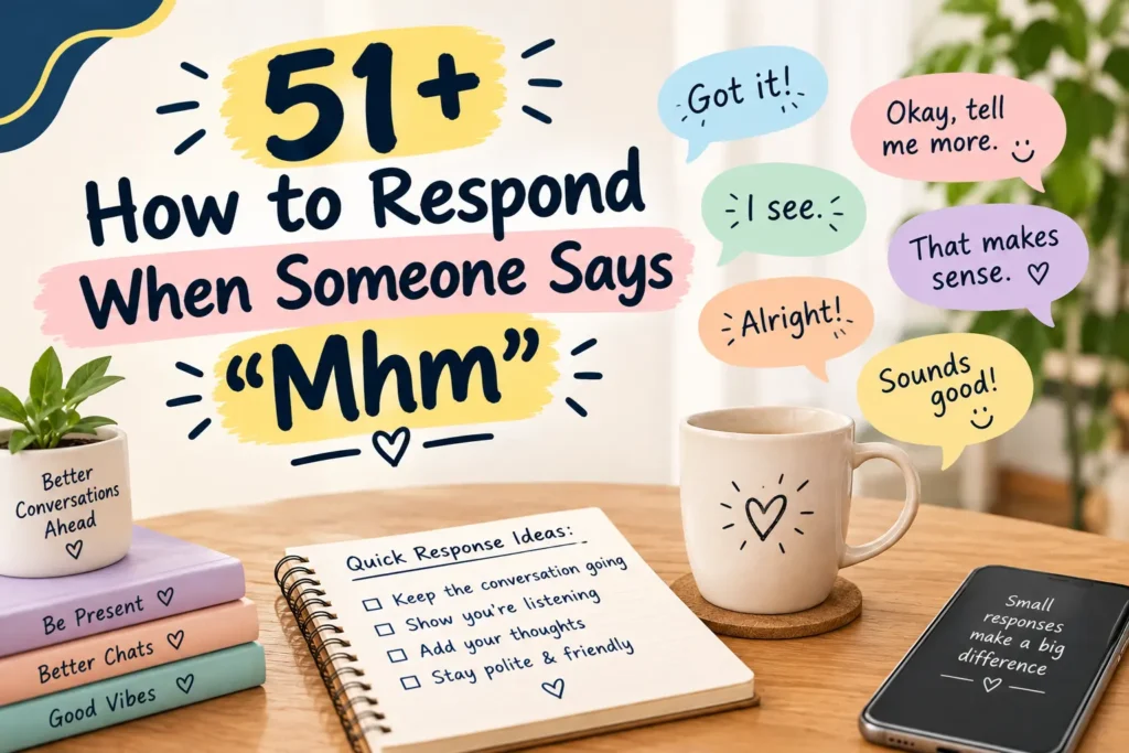 how to respond when someone says mhm