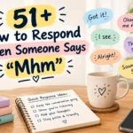how to respond when someone says mhm