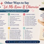 other ways to say let me know if otherwise