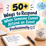 respond someone who cannot attend an event professionally