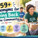 synonyms for giving back to the community
