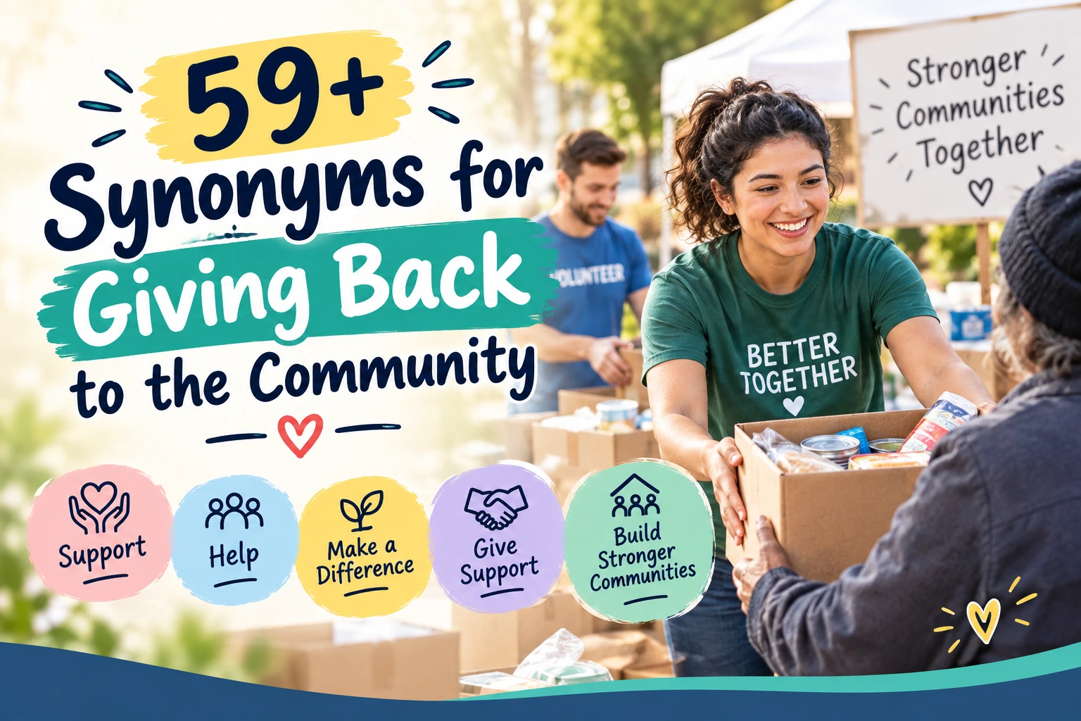 synonyms for giving back to the community