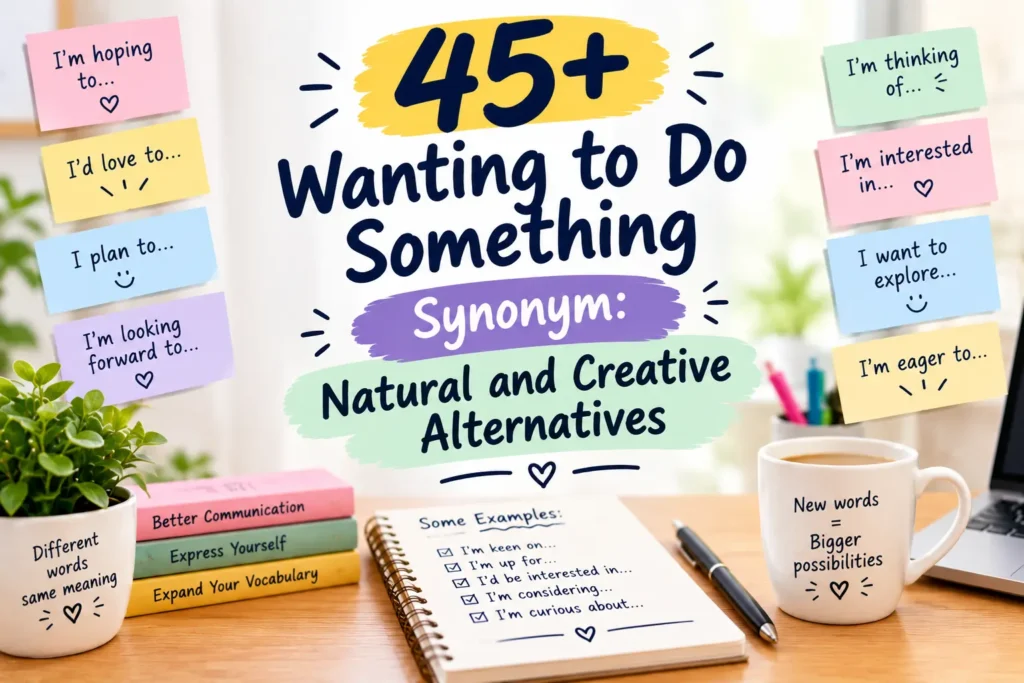 wanting to do something synonym