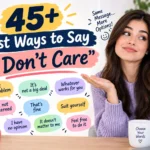 ways to say i dont care