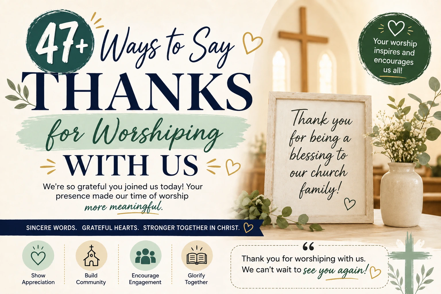 ways to say thanks for worshiping with us