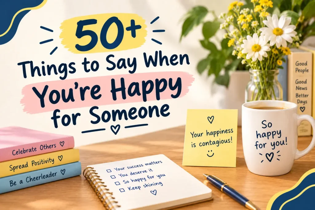 what to say when happy for someone