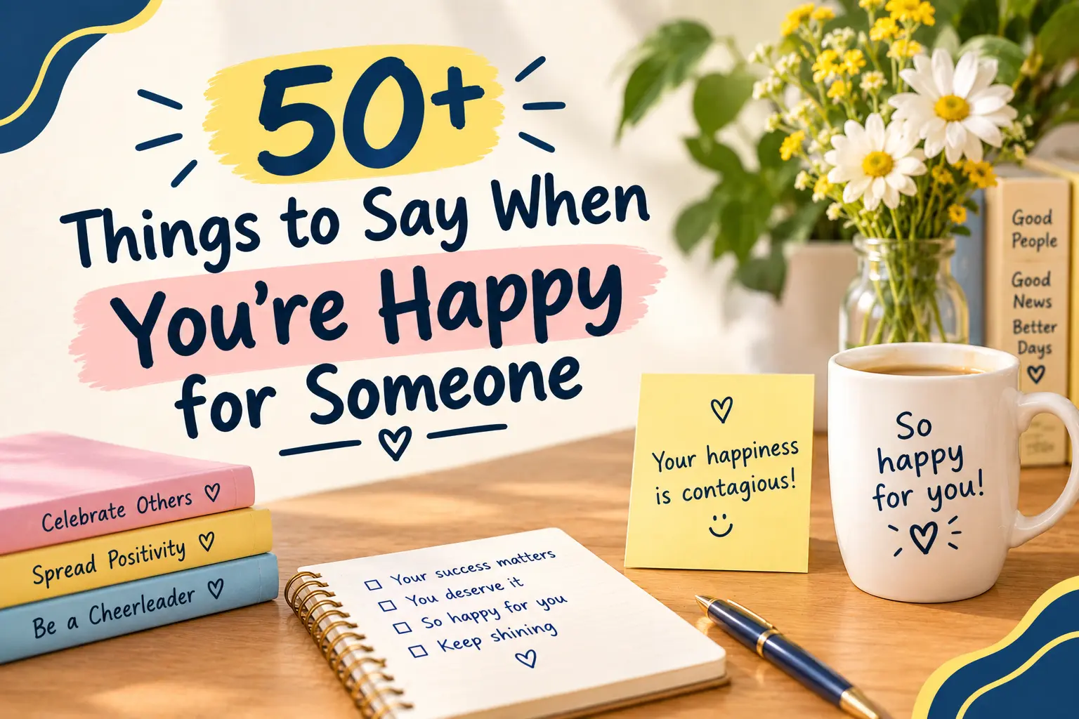 what to say when happy for someone