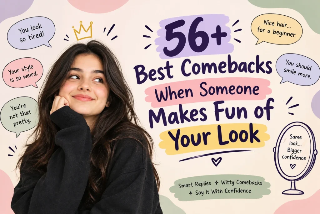 best comebacks when someone makes fun of your looks