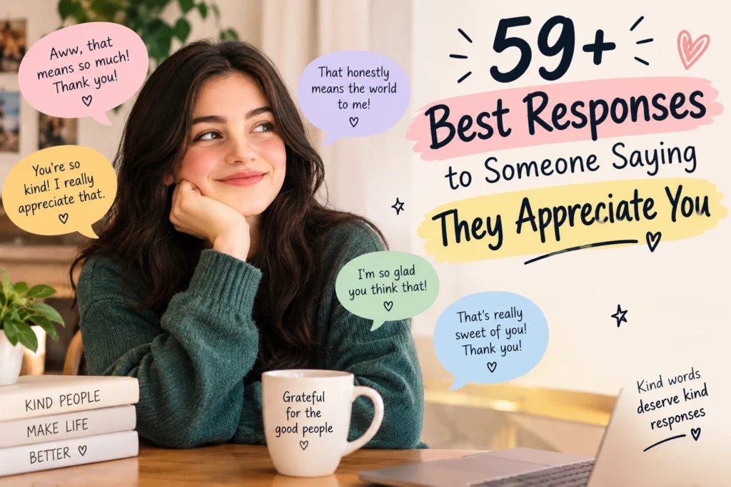 best responses to someone saying they appreciate you
